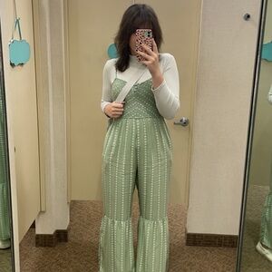 Green Wide Leg Jumpsuit